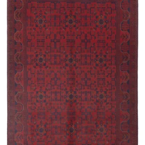 Afghanske tepper - Kunduz - 234 x 175 cm - rød