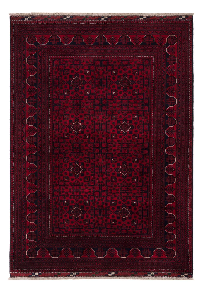 Afghanske tepper - Kunduz - 235 x 164 cm - mørk rød