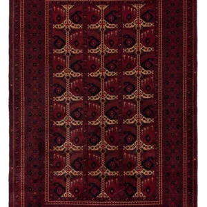Afghanske tepper - Kunduz - 238 x 163 cm - mørk rød