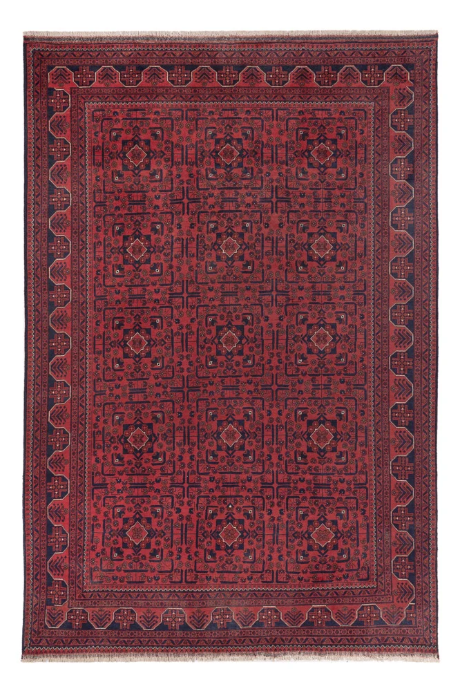 Afghanske tepper - Kunduz - 294 x 197 cm - mørk rød