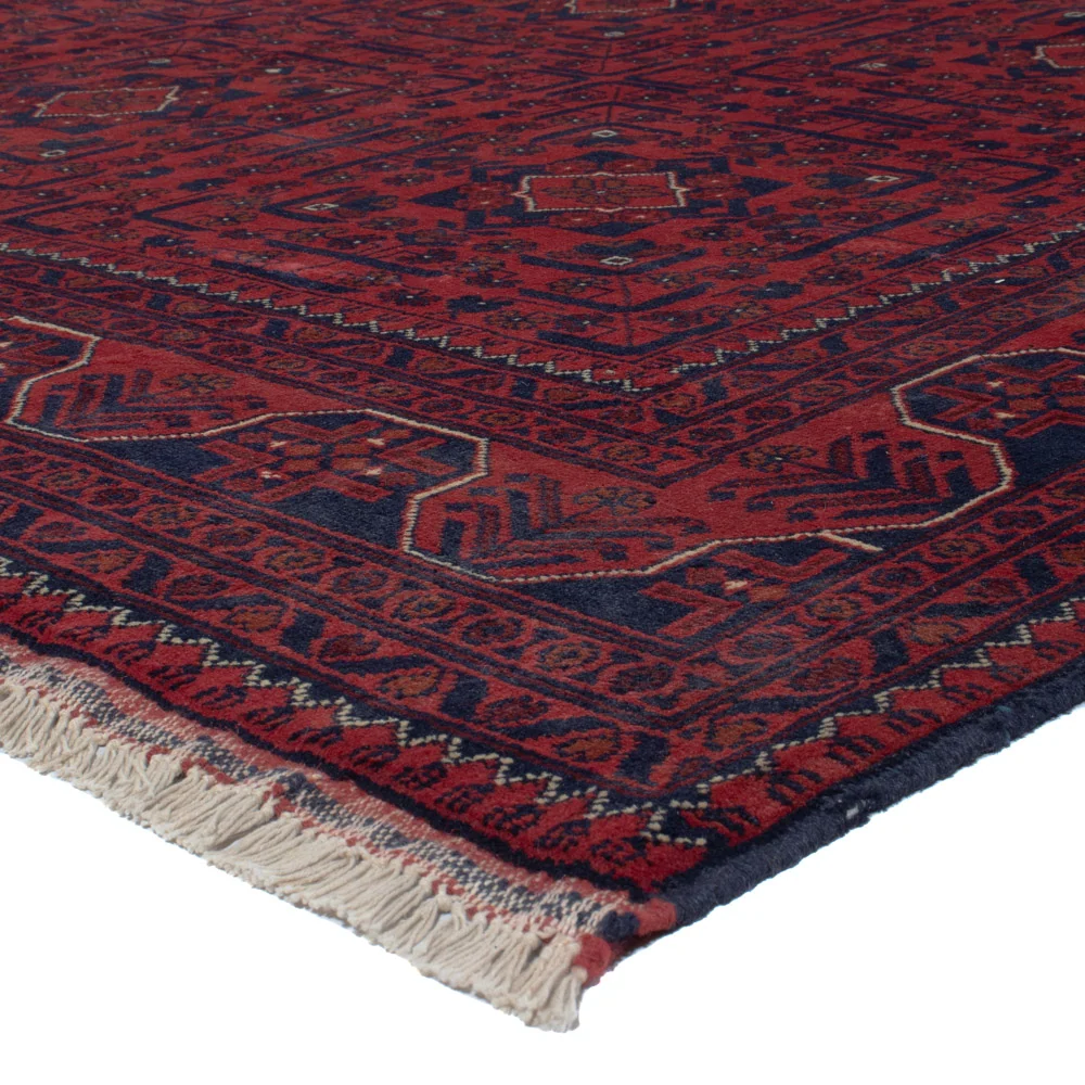 Afghanske tepper - Kunduz - 294 x 197 cm - mørk rød