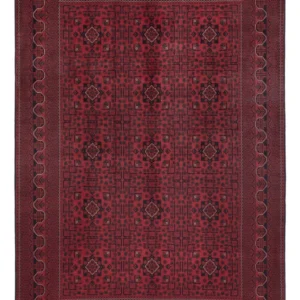 Afghanske tepper - Kunduz - 295 x 198 cm - mørk rød