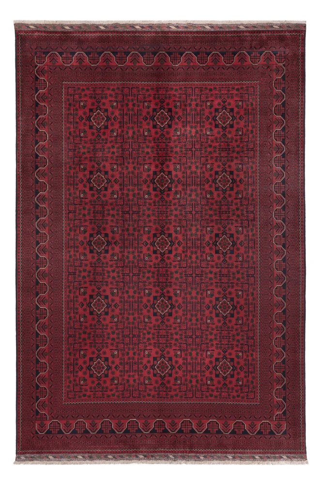 Afghanske tepper - Kunduz - 295 x 198 cm - mørk rød