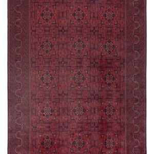 Afghanske tepper - Kunduz - 299 x 196 cm - mørk rød