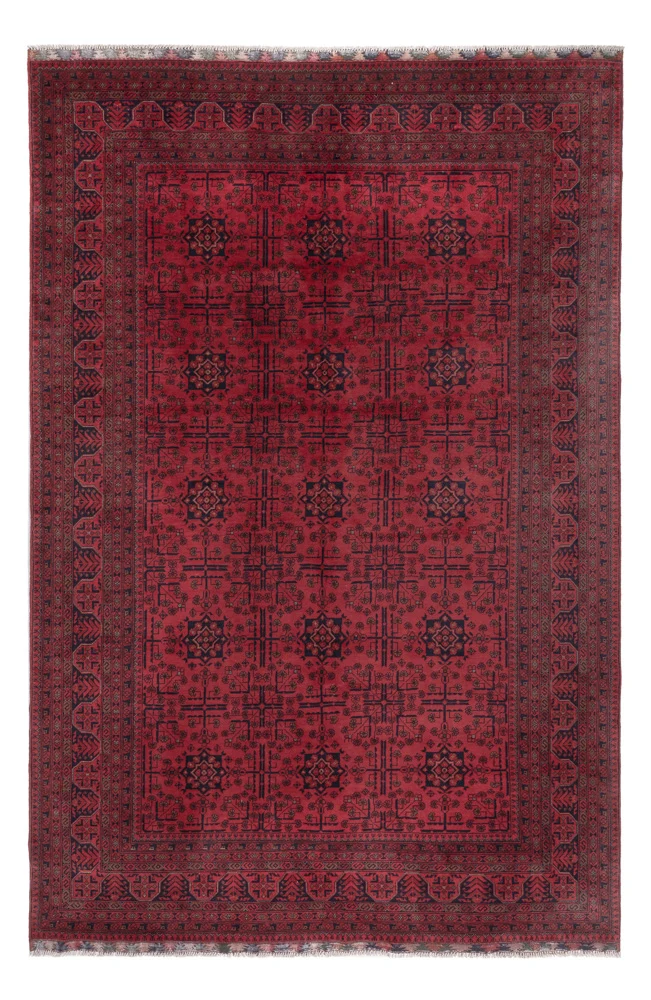 Afghanske tepper - Kunduz - 302 x 200 cm - mørk rød
