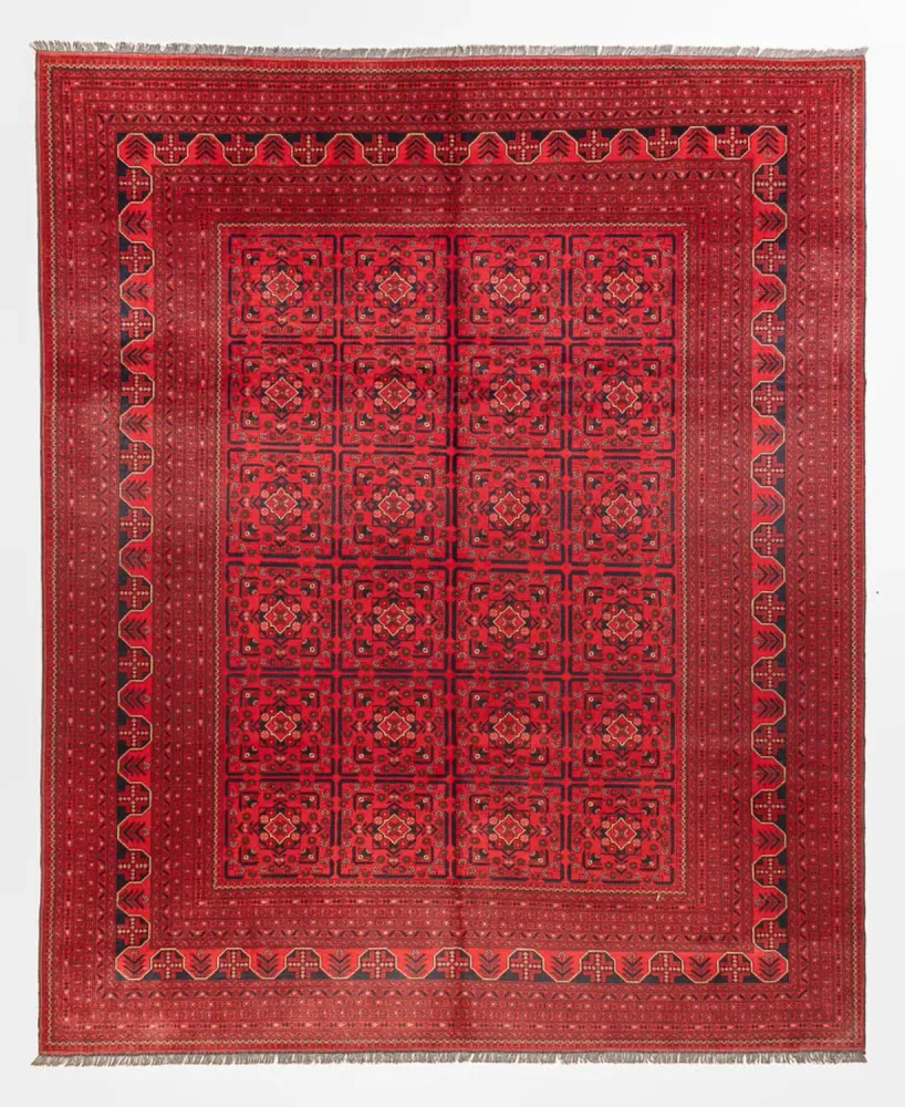 Afghanske tepper - Kunduz - 366 x 297 cm - rød