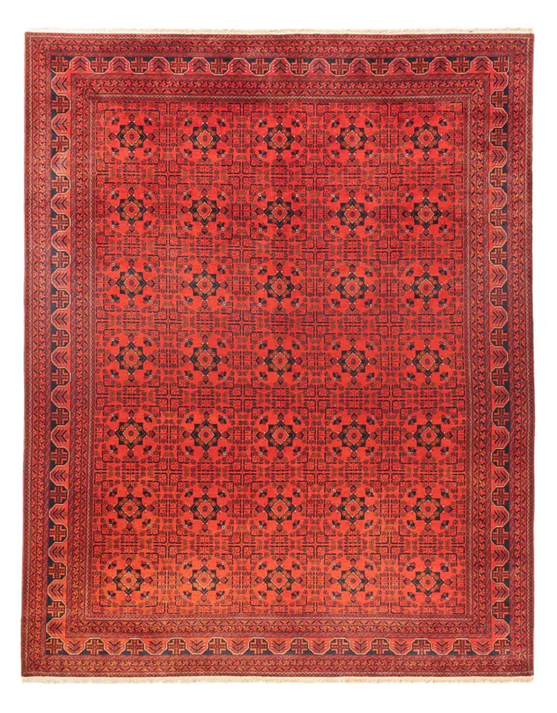 Afghanske tepper - Kunduz - 394 x 299 cm - rød