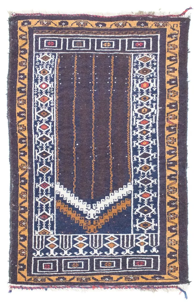 Balutsj-teppe - 110 x 69 cm - blå