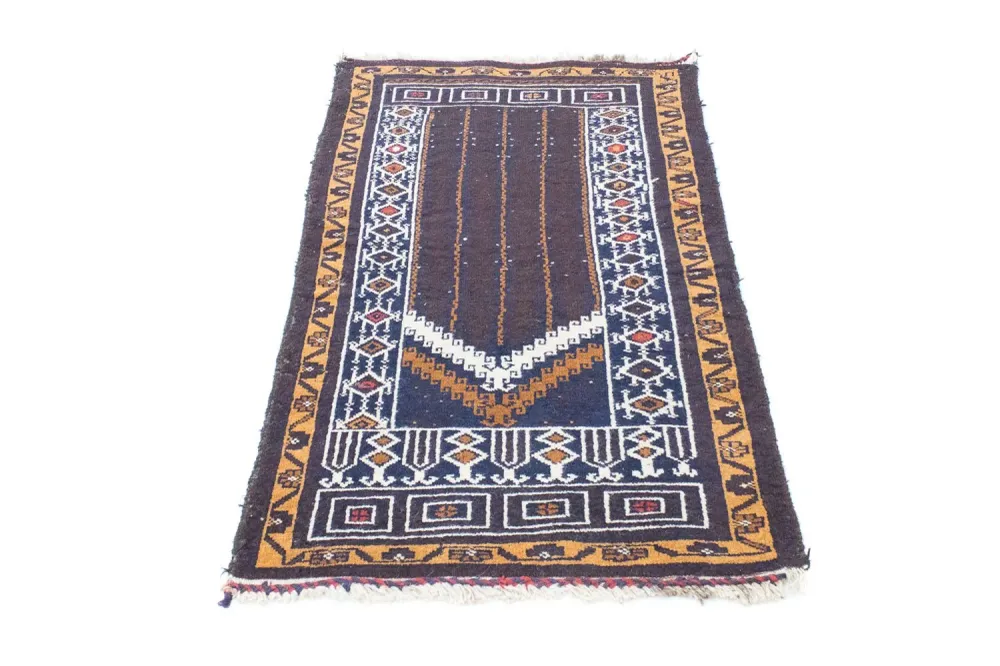 Balutsj-teppe - 110 x 69 cm - blå