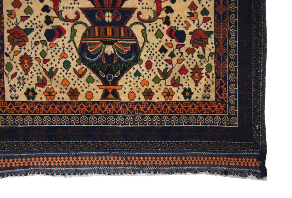 Balutsj-teppe - 115 x 80 cm - beige