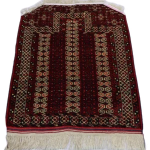 Balutsj-teppe - 116 x 95 cm - mørk rød