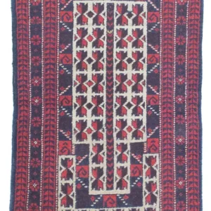Balutsj-teppe - 118 x 70 cm - rød