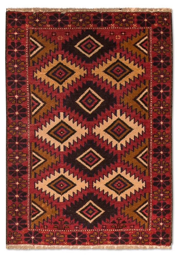Balutsj-teppe - 118 x 79 cm - rød