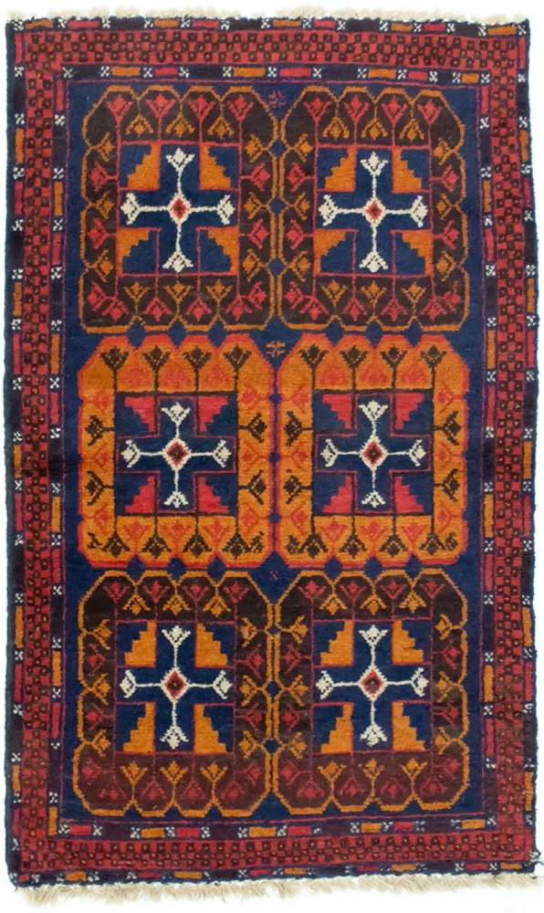 Balutsj-teppe - 120 x 73 cm - blå