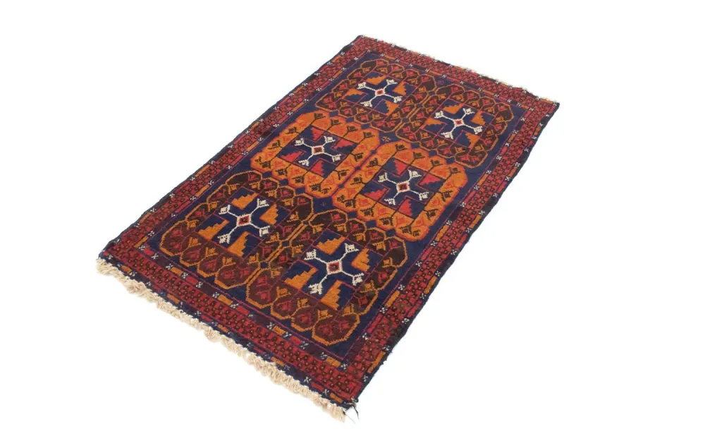 Balutsj-teppe - 120 x 73 cm - blå
