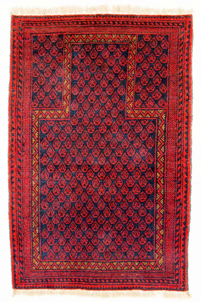 Balutsj-teppe - 122 x 80 cm - rød