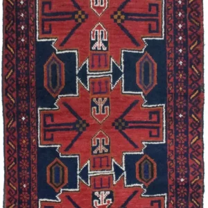 Balutsj-teppe - 122 x 77 cm - rød
