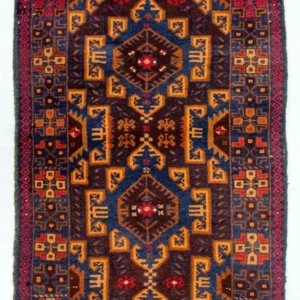 Balutsj-teppe - 123 x 80 cm - flerfarget