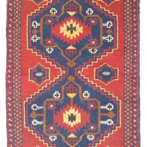 Balutsj-teppe - 124 x 77 cm - rød