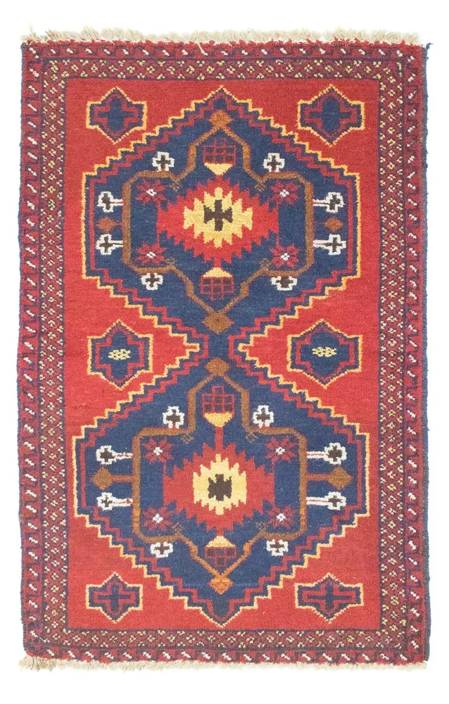Balutsj-teppe - 124 x 77 cm - rød