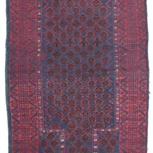 Balutsj-teppe - 124 x 77 cm - blå