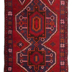 Balutsj-teppe - 125 x 87 cm - mørk rød