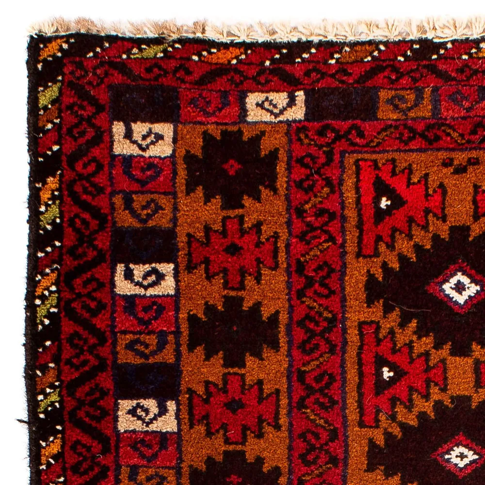 Balutsj-teppe - 125 x 80 cm - mørk rød