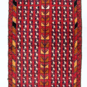 Balutsj-teppe - 126 x 73 cm - rød