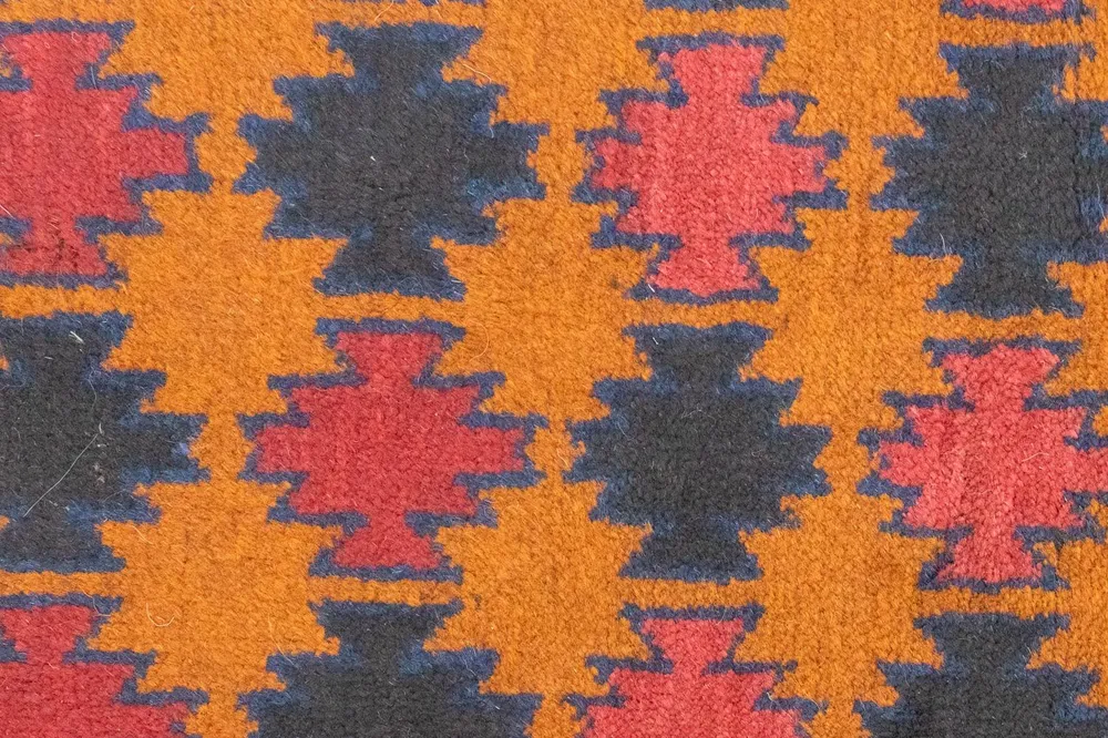 Balutsj-teppe - 126 x 77 cm - oransje