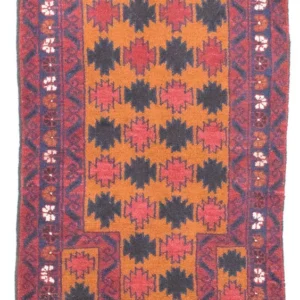 Balutsj-teppe - 126 x 77 cm - oransje