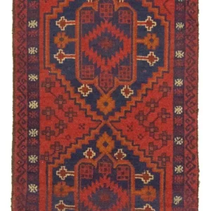 Balutsj-teppe - 127 x 70 cm - rød