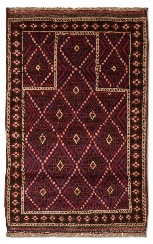 Balutsj-teppe - 127 x 85 cm - flerfarget