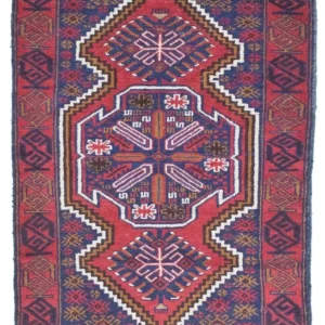 Balutsj-teppe - 128 x 84 cm - rød