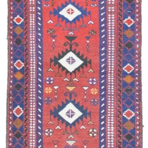 Balutsj-teppe - 128 x 77 cm - rød