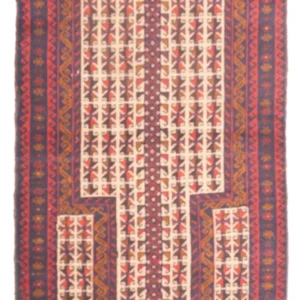 Balutsj-teppe - 128 x 82 cm - flerfarget