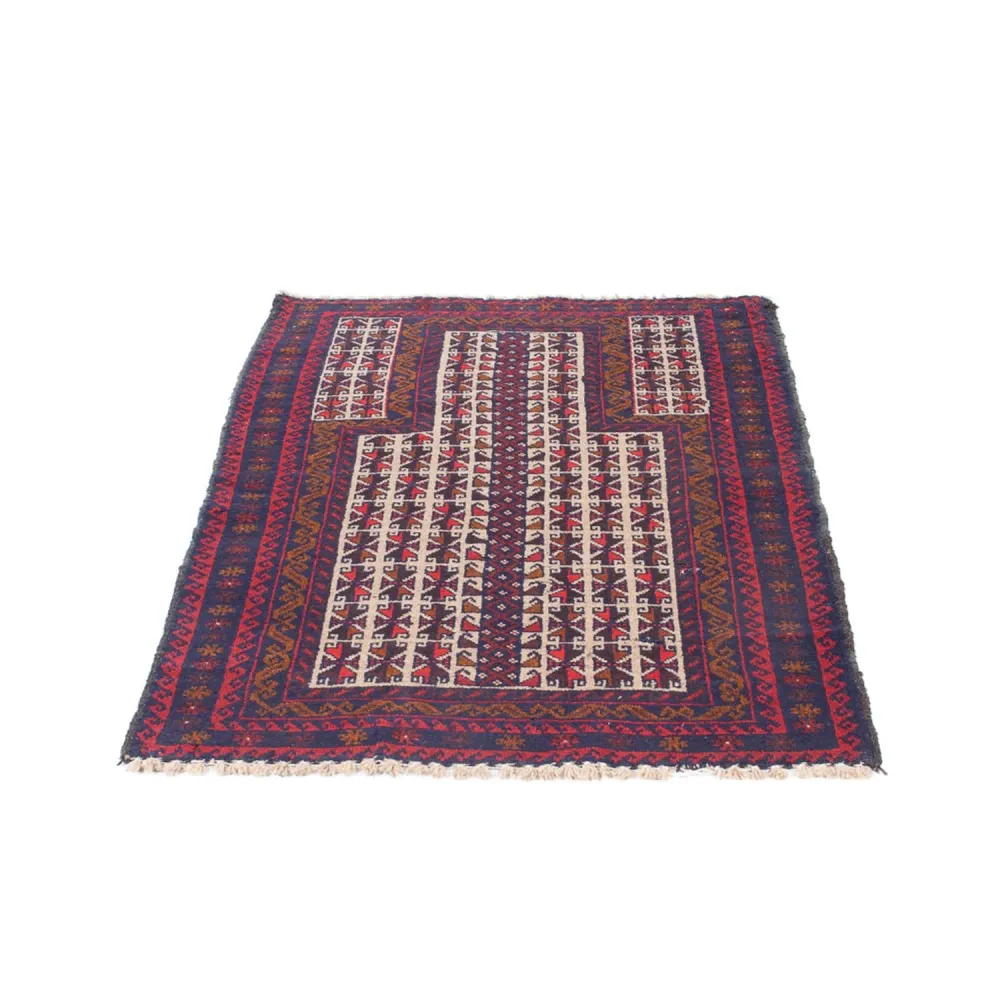 Balutsj-teppe - 128 x 82 cm - flerfarget