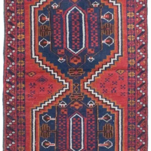 Balutsj-teppe - 129 x 78 cm - rød