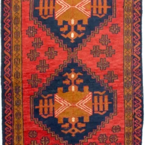Balutsj-teppe - 129 x 74 cm - rød