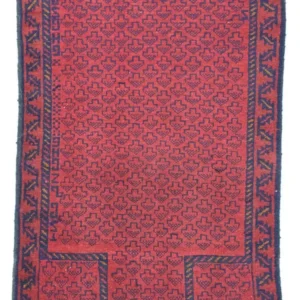 Balutsj-teppe - 129 x 75 cm - rød