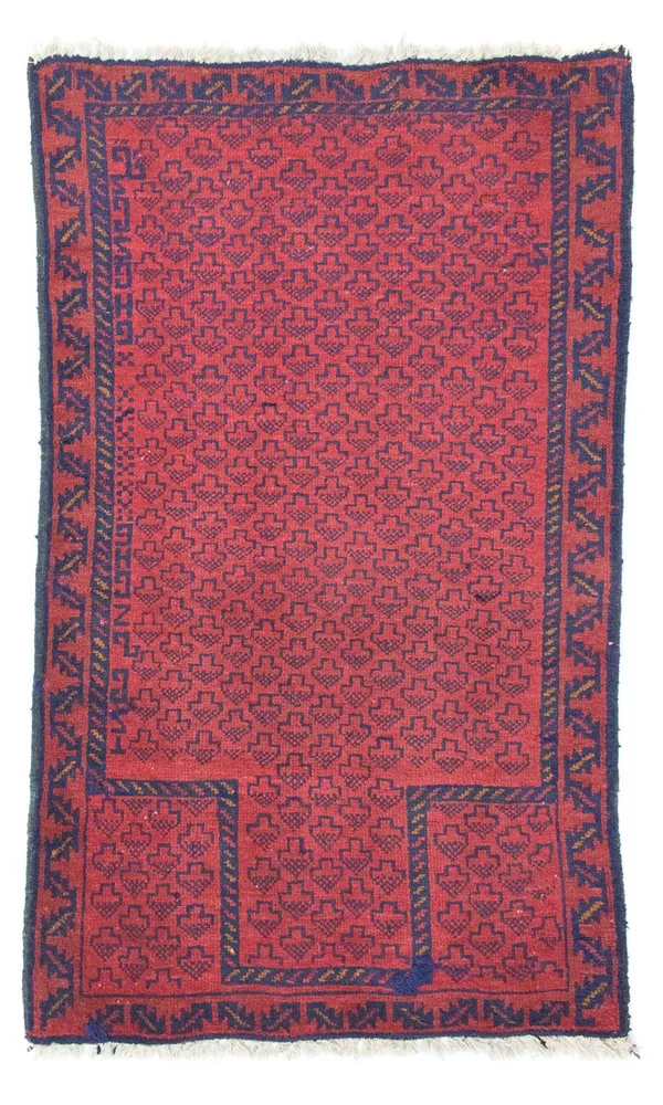 Balutsj-teppe - 129 x 75 cm - rød