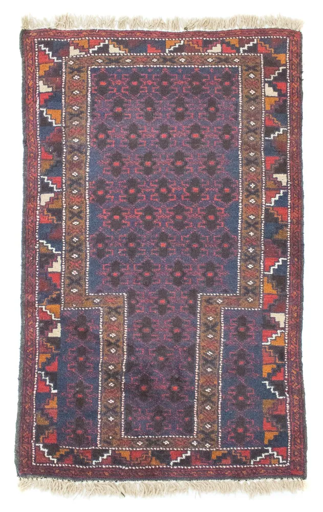 Balutsj-teppe - 130 x 79 cm - blå
