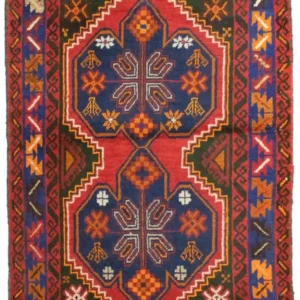 Balutsj-teppe - 130 x 88 cm - rød