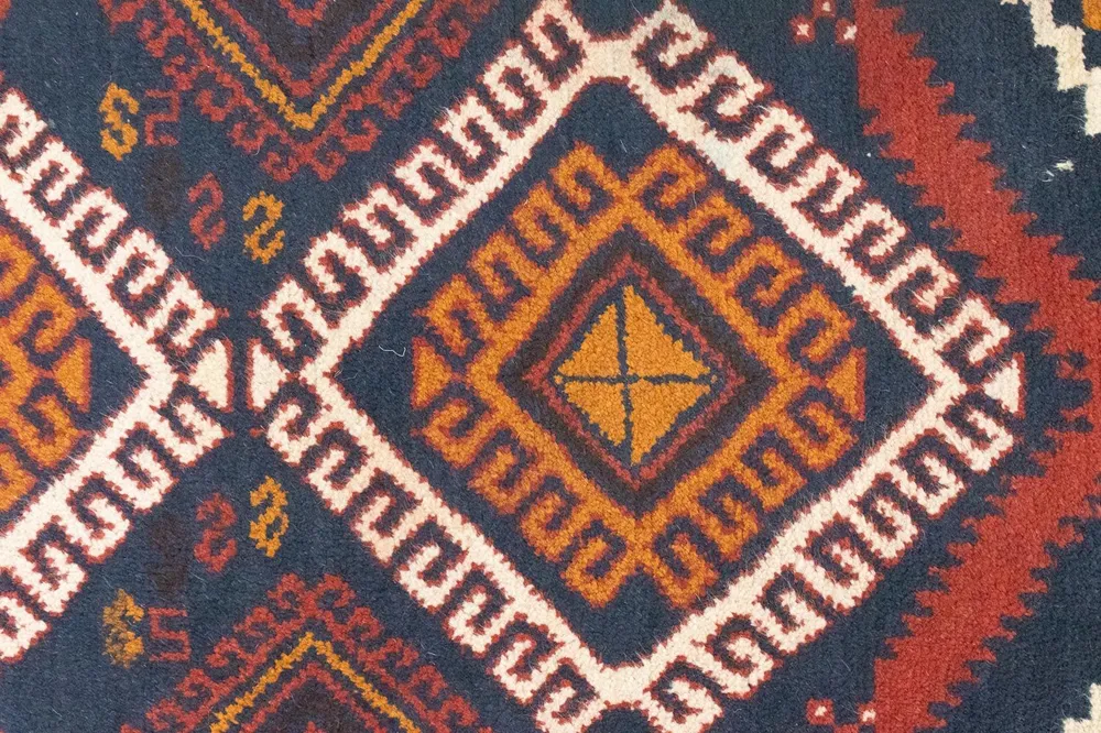 Balutsj-teppe - 130 x 76 cm - blå