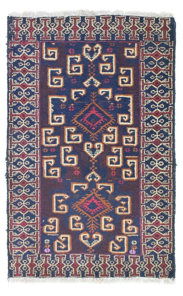 Balutsj-teppe - 130 x 80 cm - blå