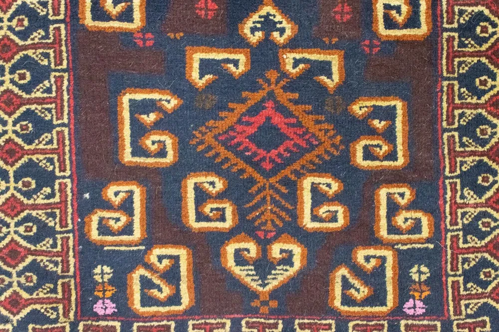 Balutsj-teppe - 130 x 80 cm - blå