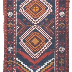 Balutsj-teppe - 130 x 76 cm - blå