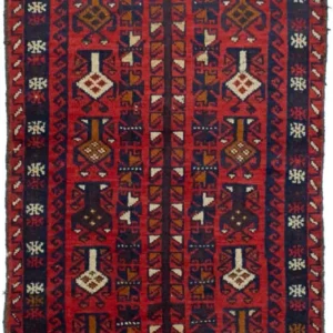 Balutsj-teppe - 130 x 74 cm - rød