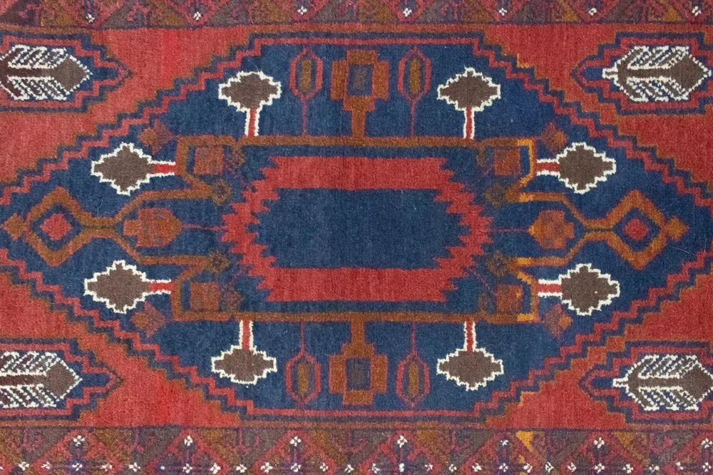 Balutsj-teppe - 131 x 82 cm - blå