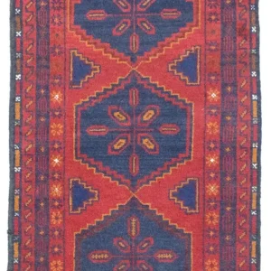 Balutsj-teppe - 131 x 78 cm - rød