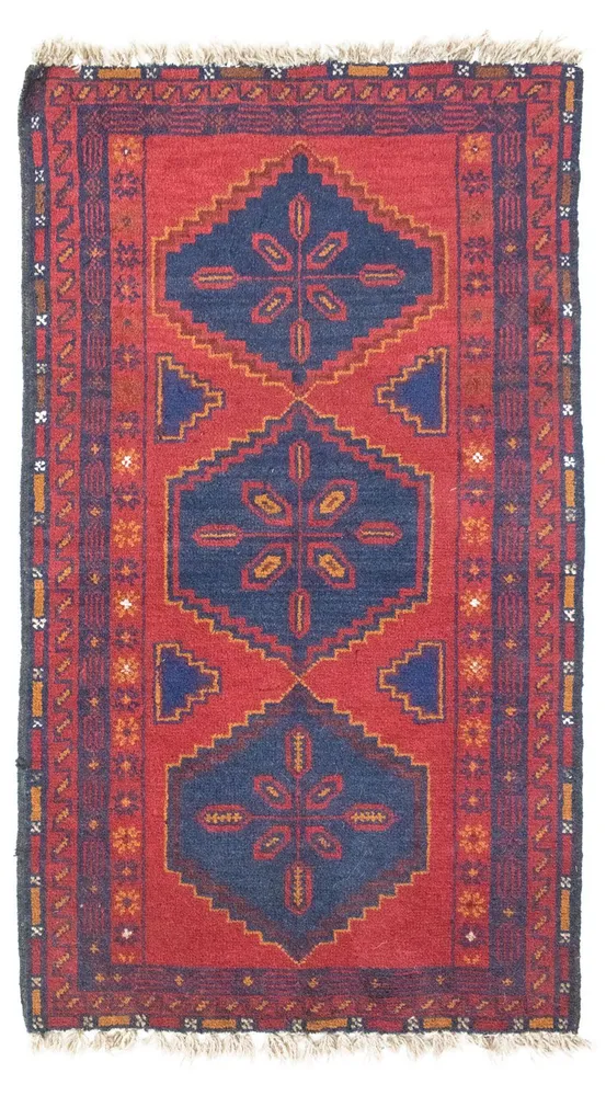 Balutsj-teppe - 131 x 78 cm - rød
